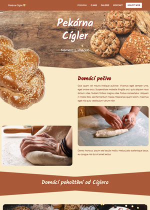 Přátelský web – Pekárna